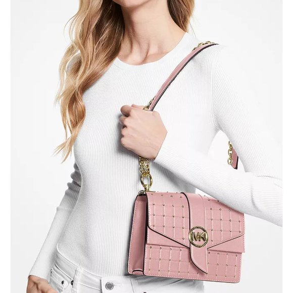 MICHAEL by Michael Kors Greenwich Small Convertible Crossbody in Smokey Rose - Picture 3 of 9